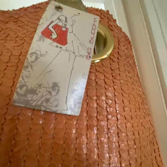 Big Buddha Peach Tote bag with gold trim - Picture 4 of 11